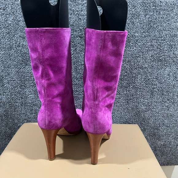 Sergio rossi velvet purple boots size 37 - Picture 14 of 16